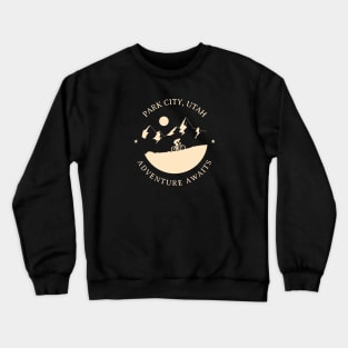 Park City, Utah Biking Crewneck Sweatshirt